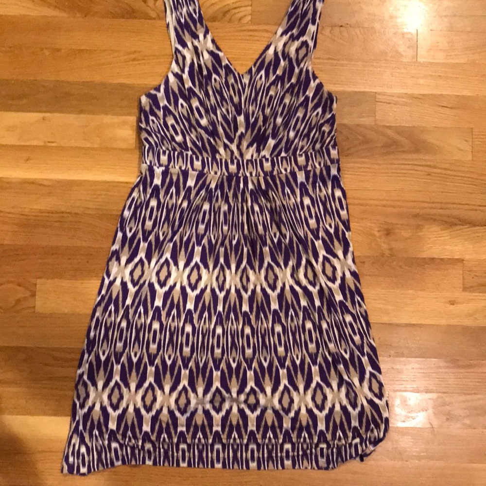 Purple and brown print dress from the LOFT, XSP